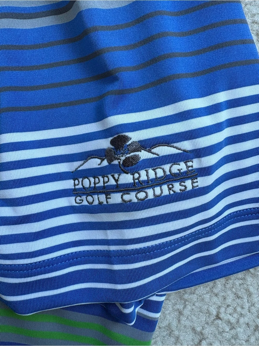 Nike Golf Dri-fit blue striped polo shirt sz M outdoor gorpcore moisture wicking - Picture 7 of 9